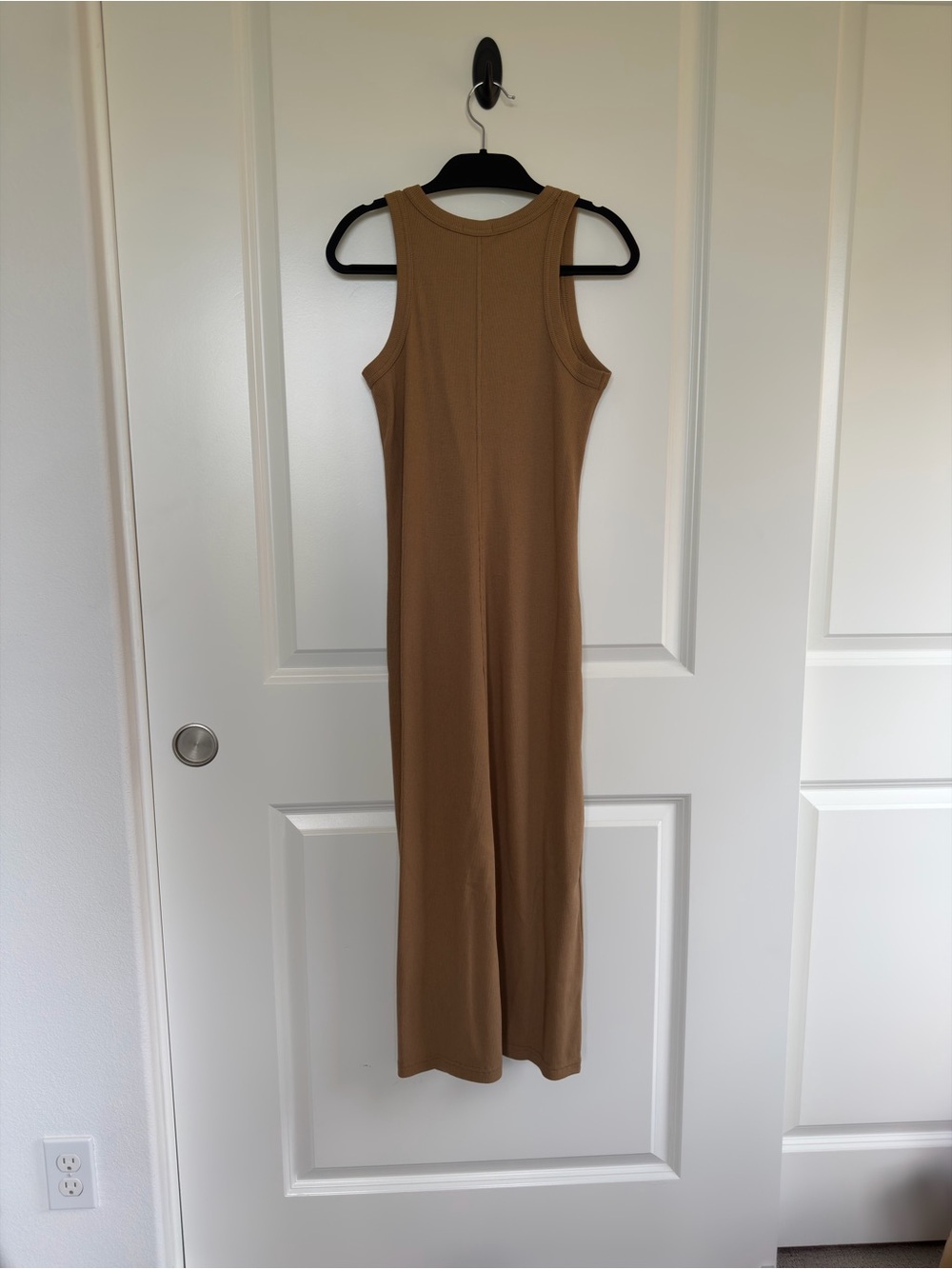 GU Ribbed Narrow Dress in Beige - Picture 3 of 3